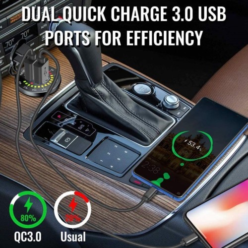 Σταθερή θύρα φόρτισης USB οχημάτων με βολτόμετρο - Quick Charger - 1540405/06 - 507935 Σταθερή θύρα φόρτισης USB οχημάτων με βολτόμετρο - Quick Charger - 1540405/06 - 507935
