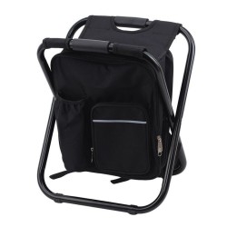 Πτυσσόμενο σκαμπό και σακίδιο camping - 1344 - 170105 - Black