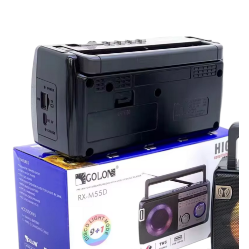 Επαναφορτιζόμενο ραδιόφωνο - LED - RX-M77D - 180185 - Black Επαναφορτιζόμενο ραδιόφωνο - LED - RX-M77D - 180185 - Black