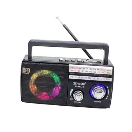 Επαναφορτιζόμενο ραδιόφωνο - LED - RX-M77D - 180185 - Black Επαναφορτιζόμενο ραδιόφωνο - LED - RX-M77D - 180185 - Black