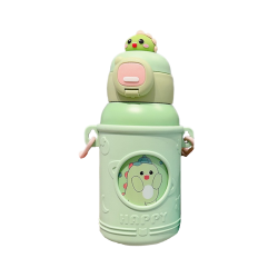 Παιδικό παγούρι-θερμός με καλαμάκι - 500ml - 219422 - Green Παιδικό παγούρι-θερμός με καλαμάκι - 500ml - 219422 - Green
