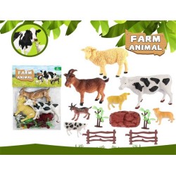 Σετ φιγούρες ζώων φάρμας - 12pcs - 124-32E - 917523
