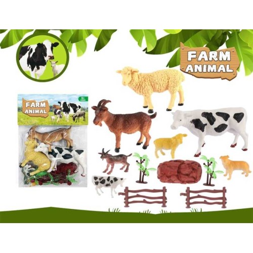 Σετ φιγούρες ζώων φάρμας - 12pcs - 124-32E - 917523