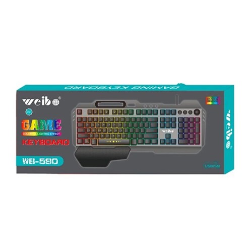 Ενσύρματο πληκτρολόγιο Gaming - LED RGB - WB590 - Weibo - 655907 Ενσύρματο πληκτρολόγιο Gaming - LED RGB - WB590 - Weibo - 655907