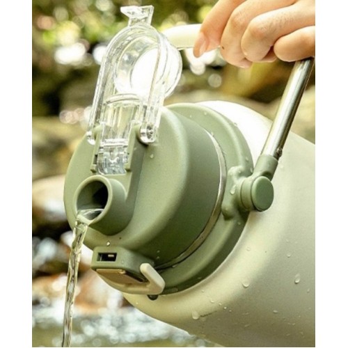 Φορητό παγούρι-θερμός - WY17 - 1500ml - 740337 - Beige Φορητό παγούρι-θερμός - WY17 - 1500ml - 740337 - Beige