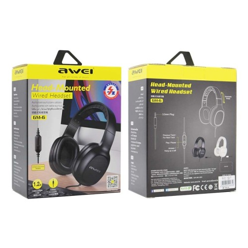 Ενσύρματα ακουστικά - Headphones - GM6 - AWEI - 002356 Ενσύρματα ακουστικά - Headphones - GM6 - AWEI - 002356