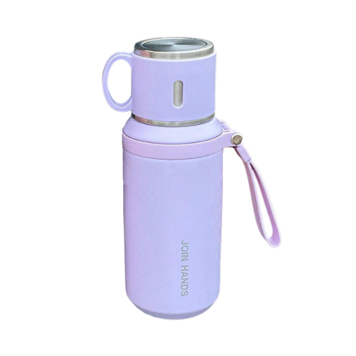 Φορητό παγούρι-θερμός με κούπα - 650ml - 954149 - Purple