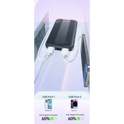 Powerbank - P20K - 10.000mah - AWEI - 009744 - Black Powerbank - P20K - 10.000mah - AWEI - 009744 - Black