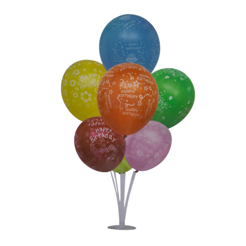 Σετ μπαλόνια party με βάση - Happy Birthday - 024124 Σετ μπαλόνια party με βάση - Happy Birthday - 024124