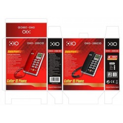 Ενσύρματο σταθερό τηλέφωνο - OHO 208 - 102082 - Red