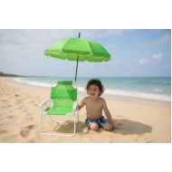 Παιδική πτυσσόμενη καρέκλα camping με ομπρέλα - 1047 - 241712 - Green