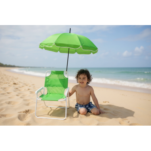 Παιδική πτυσσόμενη καρέκλα camping με ομπρέλα - 1047 - 241712 - Green