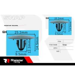 Σετ συνδετήρες αυτοκινήτου - 10pcs - R-F16101-24 - 180870