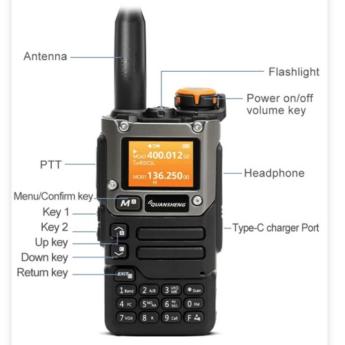 Φορητός πομποδέκτης UHF/VHF – UVK6 - Quansheng - 512061 Φορητός πομποδέκτης UHF/VHF – UVK6 - Quansheng - 512061
