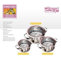 Σετ κατσαρόλες - 3pcs - CS001-S02 - DSP - 562380 Σετ κατσαρόλες - 3pcs - CS001-S02 - DSP - 562380