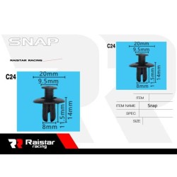 Σετ συνδετήρες αυτοκινήτου - 10pcs - R-F16101-07 - 180864