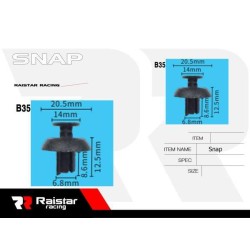 Σετ συνδετήρες αυτοκινήτου - 10pcs - R-F16101-16 - 180858