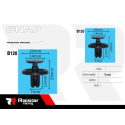 Σετ συνδετήρες αυτοκινήτου - 10pcs - R-F16101-19 - 180861