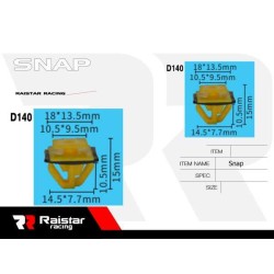 Σετ συνδετήρες αυτοκινήτου - 10pcs - R-F16101-22 - 180866