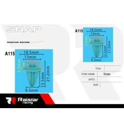 Σετ συνδετήρες αυτοκινήτου - 10pcs - R-F16101-04 - 180854