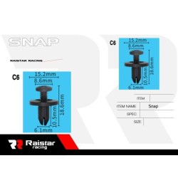 Σετ συνδετήρες αυτοκινήτου - 10pcs - R-F16101-06 - 180863