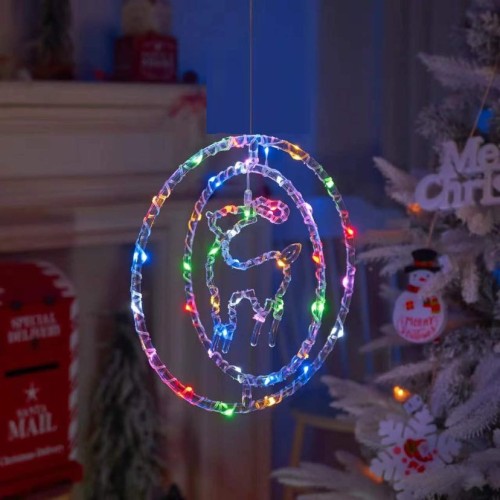 Χριστουγεννιάτικο φωτεινό διακοσμητικό 3D LED κρεμαστό - Ελάφι - 39L - 272311 - RGB Χριστουγεννιάτικο φωτεινό διακοσμητικό 3D LED κρεμαστό - Ελάφι - 39L - 272311 - RGB