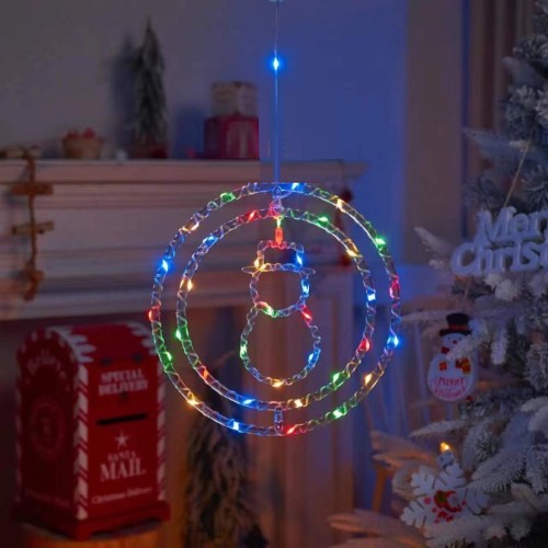 Χριστουγεννιάτικο φωτεινό διακοσμητικό 3D LED κρεμαστό - Xιονάνθρωπος - 39L - 272313 - RGB Χριστουγεννιάτικο φωτεινό διακοσμητικό 3D LED κρεμαστό - Xιονάνθρωπος - 39L - 272313 - RGB