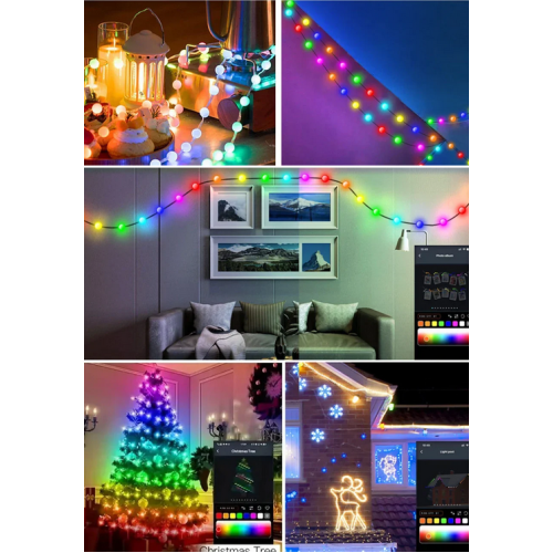 Χριστουγεννιάτικα φωτάκια LED - Φυσαλίδα - USB/10m/66L - RGB - 272356 Χριστουγεννιάτικα φωτάκια LED - Φυσαλίδα - USB/10m/66L - RGB - 272356