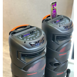 Φορητό ηχείο subwoofer με μικρόφωνο Karaoke - QS-8208 - KMS - 260714