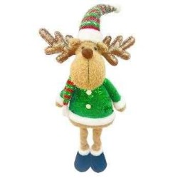 Χριστουγεννιάτικη λούτρινη κούκλα Τάρανδος - Πτυσσόμενη - MY93102C - 501517