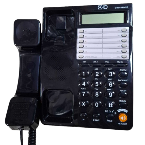 Ενσύρματο σταθερό τηλέφωνο - OHO - 092 - 300757 - Black Ενσύρματο σταθερό τηλέφωνο - OHO - 092 - 300757 - Black