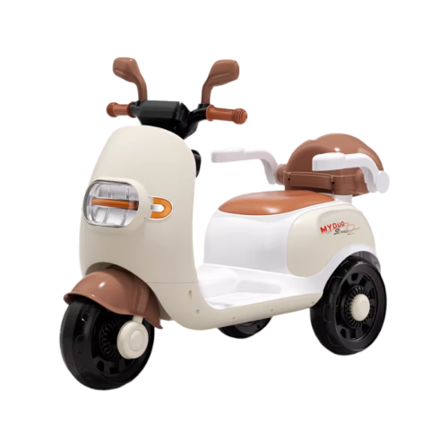 Παιδικό ηλεκτροκίνητο τρίκυκλο scooter - MYD-901 - 731118 - White/Brown