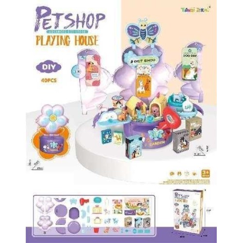 Σετ βαλιτσάκι Pet Shop με αξεσουάρ - 9626 - 40pcs - 730131