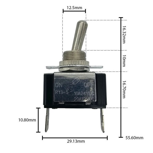 Διακόπτης αεροπορικού τύπου ON/OFF - R-F13401A-22-1BU - 180918 Διακόπτης αεροπορικού τύπου ON/OFF - R-F13401A-22-1BU - 180918