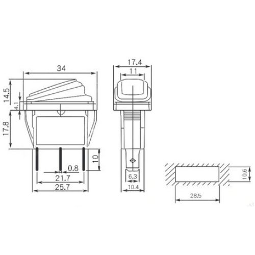 Διακόπτης οχημάτων On/Off - R-F13209A-22-2U - 2pcs - 180941 Διακόπτης οχημάτων On/Off - R-F13209A-22-2U - 2pcs - 180941