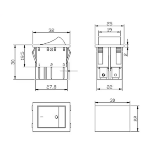 Διακόπτης οχημάτων On/Off - R-F13210A-24-1U - 180943 Διακόπτης οχημάτων On/Off - R-F13210A-24-1U - 180943