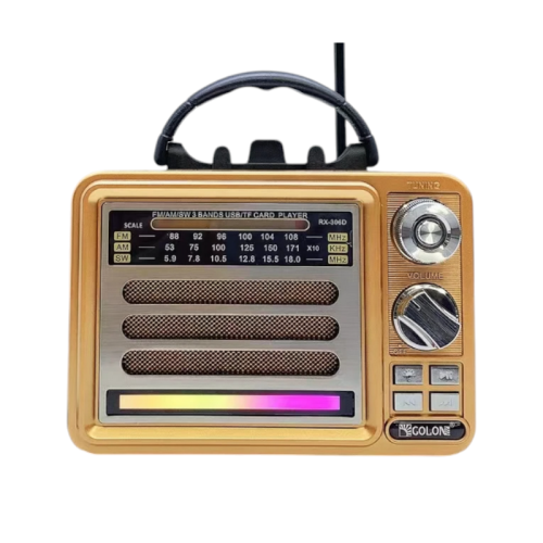 Επαναφορτιζόμενο ραδιόφωνο Retro - RX-306D - 370045 - Gold Επαναφορτιζόμενο ραδιόφωνο Retro - RX-306D - 370045 - Gold