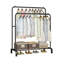 Κρεμάστρα δαπέδου με ράφι παπουτσιών - YP604 - 522572 - Black