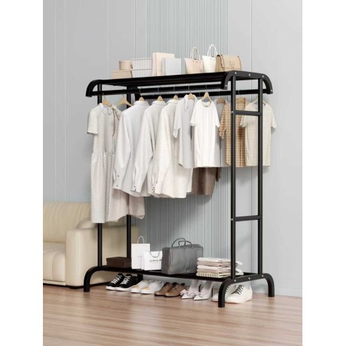 Κρεμάστρα δαπέδου με ράφι παπουτσιών - TM0021 - 522657 - Black