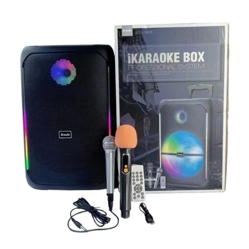 Φορητό ηχείο subwoofer με μικρόφωνο - Karaoke Box - BTS-1808 - 818088 Φορητό ηχείο subwoofer με μικρόφωνο - Karaoke Box - BTS-1808 - 818088