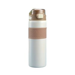 Φορητό παγούρι-θερμός - CF8235 - 600ml - 882393 - White/Brown Φορητό παγούρι-θερμός - CF8235 - 600ml - 882393 - White/Brown