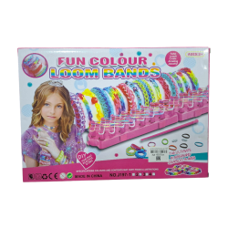 Σετ κατασκευής βραχιολιών DIY με λαστιχάκια - J197-1 - 1600pcs - 004261