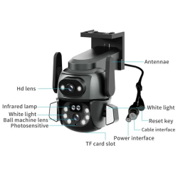 Κάμερα ασφαλείας IP - Dual - Security Camera - CM-Q821 - 300129 Κάμερα ασφαλείας IP - Dual - Security Camera - CM-Q821 - 300129
