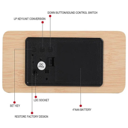 Ψηφιακό ρολόι - Ξυπνητήρι - ET010 - 909436 - Beige