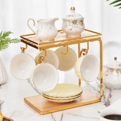Ραφιέρα οργάνωσης φλυτζανιών - MZY833 - 170233 - Gold Ραφιέρα οργάνωσης φλυτζανιών - MZY833 - 170233 - Gold