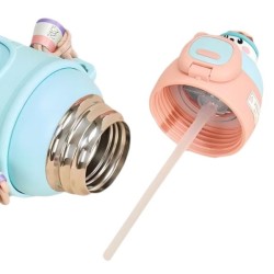 Παιδικό παγούρι-θερμός με καλαμάκι - 500ml - 219422 - Green Παιδικό παγούρι-θερμός με καλαμάκι - 500ml - 219422 - Green