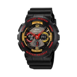 Ψηφιακό/αναλογικό ρολόι χειρός - Skmei - 2118 - Black/Gold/Red Ψηφιακό/αναλογικό ρολόι χειρός - Skmei - 2118 - Black/Gold/Red