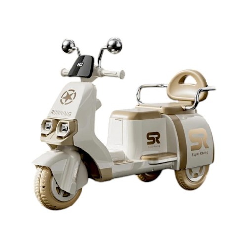 Παιδικό ηλεκτροκίνητο τρίκυκλο scooter - BJQ-SR - 731115 - Brown/White