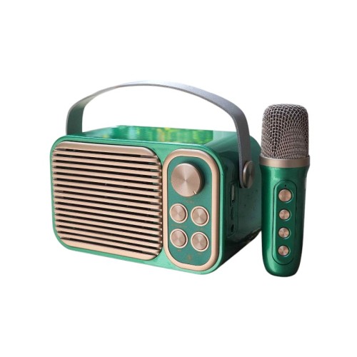 Ασύρματο ηχείο Bluetooth με μικρόφωνο Karaoke - YS-104 - 887295 - Green