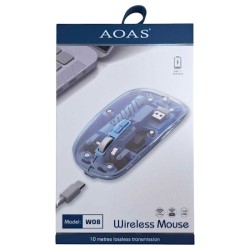 Ασύρματο επαναφορτιζόμενο ποντίκι Η/Υ - WB08 - AOAS - 655259 - Black